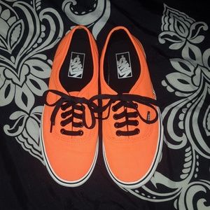 Vans neon orange shoes